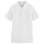 White Kid White Pique Polo Shirt