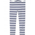 Navy/White Baby Striped Leggings