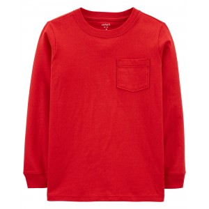 Red Baby Pocket Jersey Tee