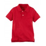 Red Toddler Pique Uniform Polo