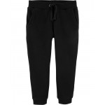 Black Toddler Pull-On French Terry Joggers