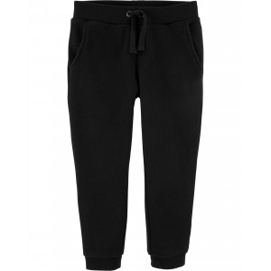 Black Toddler Pull-On French Terry Joggers