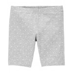 Grey Kid Polka Dot Bike Shorts