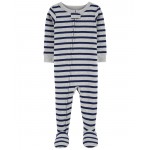 Gray Toddler Striped Cotton Pajama