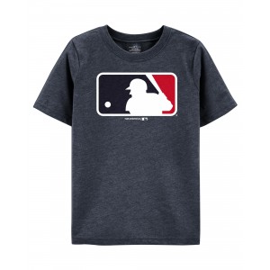 Navy Kid MLB Batterman Logo Tee