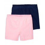Pink/Navy Kid 2-Pack Pink/Navy Bike Shorts
