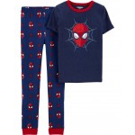 Heather Kid 2-Piece Spider-Man 100% Snug Fit Cotton Pajamas