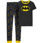 Grey Kid 2-Piece Batman 100% Snug Fit Cotton Pajamas