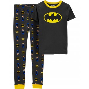 Grey Kid 2-Piece Batman 100% Snug Fit Cotton Pajamas