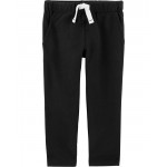 Black Baby Pull-On French Terry Pants