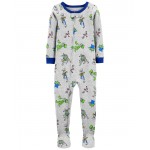 Grey Toddler 1-Piece Toy Story 100% Snug Fit Cotton Pajamas