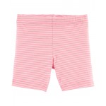 Pink Toddler Striped Bike Shorts