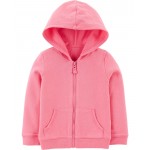 Pink Baby Zip-Up French Terry Hoodie