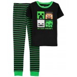 Black Kid 2-Piece Minecraft 100% Snug Fit Cotton Pajamas