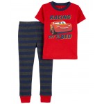 Red Toddler 2-Piece Cars 100% Snug Fit Cotton Pajamas