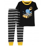 Black Toddler 2-Piece Batman TM 100% Snug Fit Cotton Pajamas