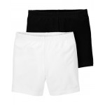 Black/White Kid 2-Pack Black/White Bike Shorts