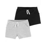 Black/Heather Kid 2-Pack French Terry Shorts