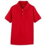 Red Kid Pique Uniform Polo