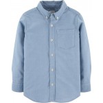 Blue Kid Oxford Button-Front Shirt