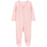 Pink Baby Zip-Up PurelySoft Sleep & Play Pajamas