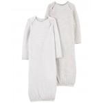 Grey Baby 2-Pack PurelySoft Gown Set