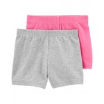 Pink/Grey Toddler 2-Pack Tumbling Shorts