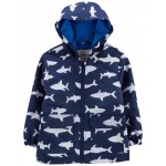 Blue Baby Shark Color-Changing Rain Jacket