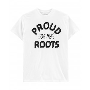 White Adult Proud Roots Family Tee