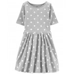 Grey Kid Polka Dot Twirl Dress
