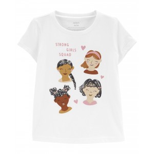 White Baby Strong Girls Squad Graphic Tee