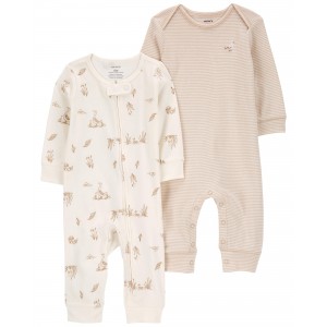 Multi Baby 2-Pack Jumpsuits