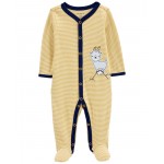 Yellow Baby Goat Snap-Up Cotton Sleep & Play Pajamas