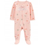 Pink Baby Little Sister 2-Way Zip Cotton Sleep & Play Pajamas