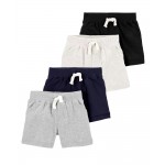 Multi Baby 4-Pack Pull-On Shorts Set