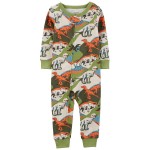 Green Baby 1-Piece Dinosaur 100% Snug Fit Cotton Footless Pajamas