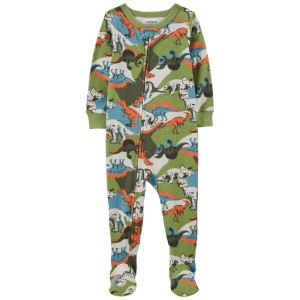 Green Baby 1-Piece Dinosaur 100% Snug Fit Cotton Footie Pajamas