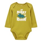Yellow Baby Mommy Long-Sleeve Bodysuit