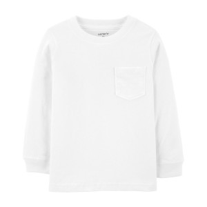 White Baby Pocket Jersey Tee