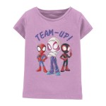Purple Toddler Spidey And Friends Tee