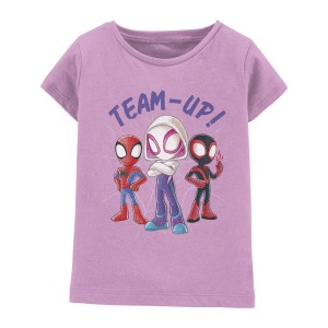 Purple Toddler Spidey And Friends Tee