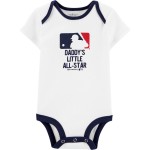 White Baby MLB Baseball Bodysuit