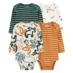 Multi Baby 4-Pack Long-Sleeve Bodysuits