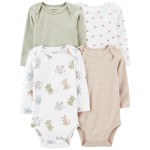 Multi Baby 4-Piece Long-Sleeve Bodysuits