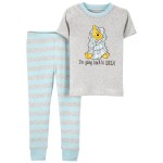 Blue Toddler Disney Winnie The Pooh 100% Snug Fit Cotton Pajamas