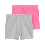 Pink/Grey Kid 2-Pack Tumbling Shorts