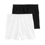Black/White Kid 2-Pack Black/White Bike Shorts
