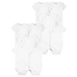 White Baby 10-Pack Short Sleeve Cotton Bodysuits Set