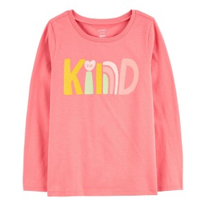 Pink Kid Be Kind Graphic Tee
