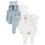 Multi Baby 6-Piece Bodysuit, Hooded Jacket & Pants Set